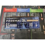 6.5 Creedmoor Federal Power Shok 140gr Jacketed Soft Point - Box of 20